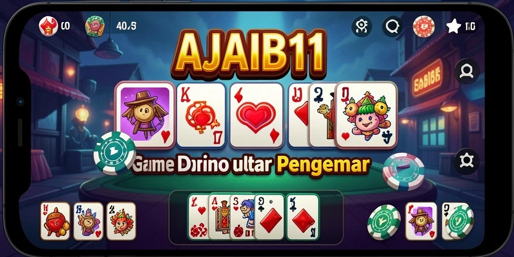 Tampilan gameplay AJAIB11 yang menegangkan saat bermain Domino.