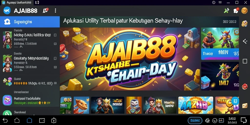 Tampilan antarmuka AJAIB88 yang sederhana dan fungsional.