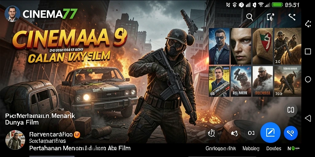 Screenshot menunjukkan gameplay menarik Tower Defense di CINEMA77.
