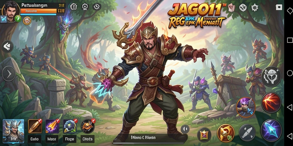 Tangkapan layar utama JAGO11 menampilkan aksi pertarungan yang epik.