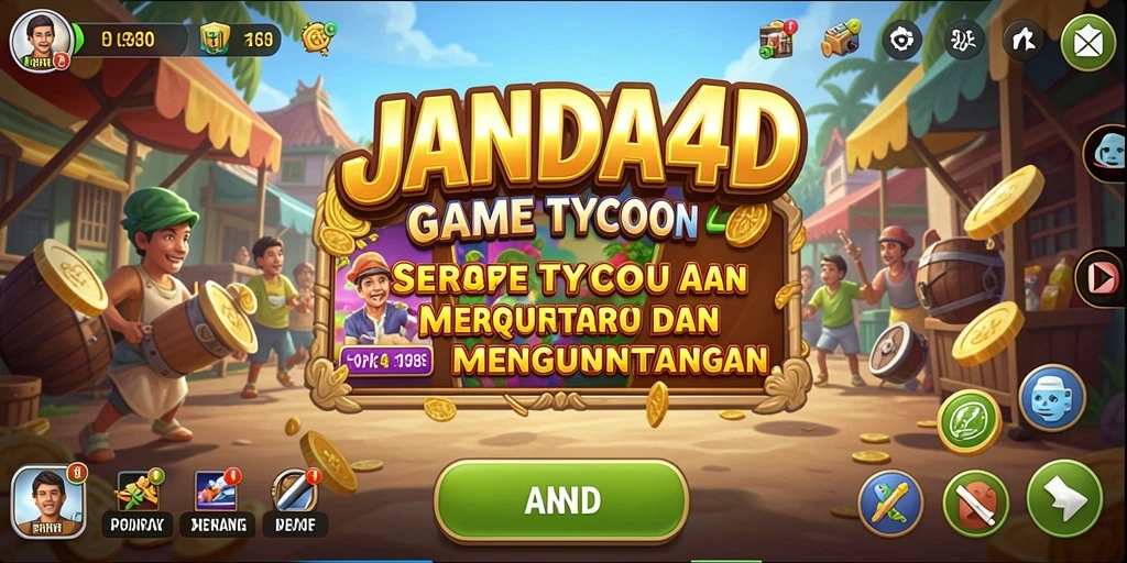 Tangkapan layar menarik dari gameplay <strong>JANDA4D</strong> yang menunjukkan pengelolaan bisnis.