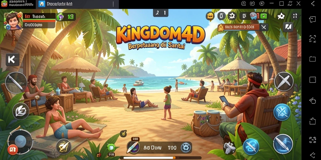 Tangkapan layar KINGDOM4D dengan gameplay menarik dan warna-warni.