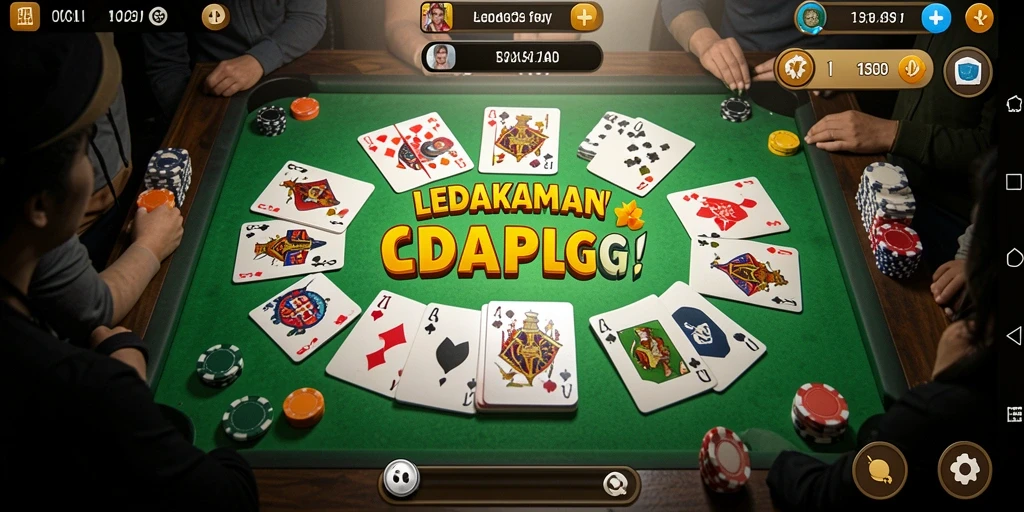 Tampilan gameplay yang seru dalam permainan Gaple.