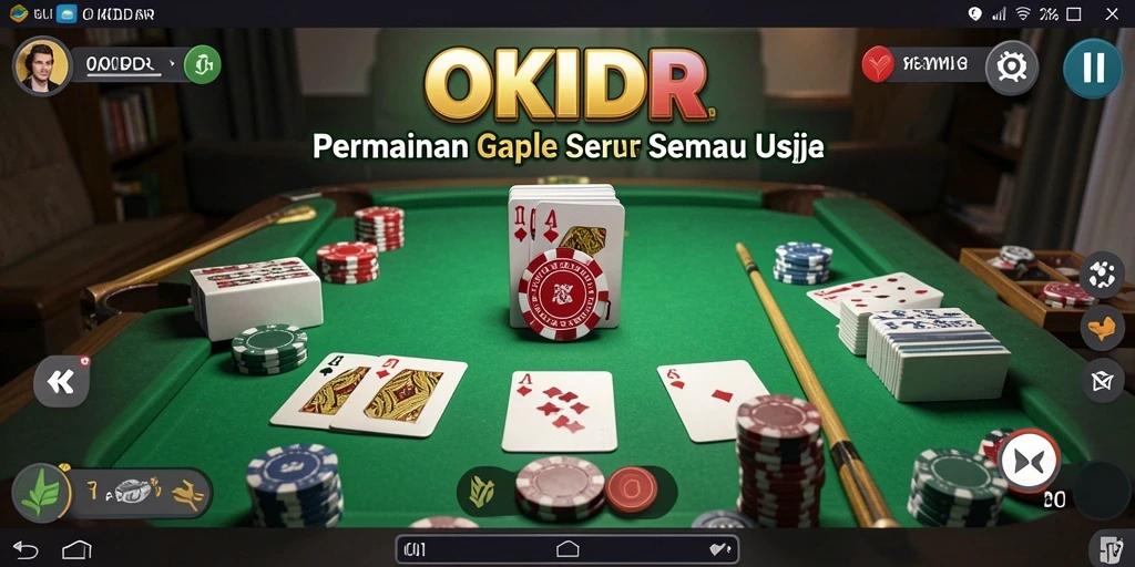 Tampilan gameplay menarik dari permainan Gaple di OKIDR.
