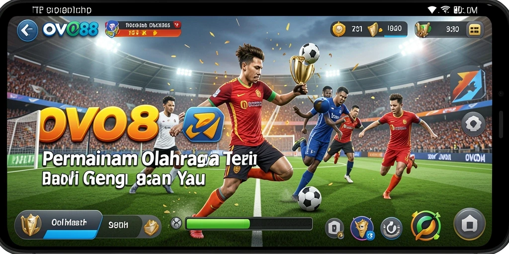 Tampilan utama OVO88 yang menampilkan pertandingan olahraga secara langsung.