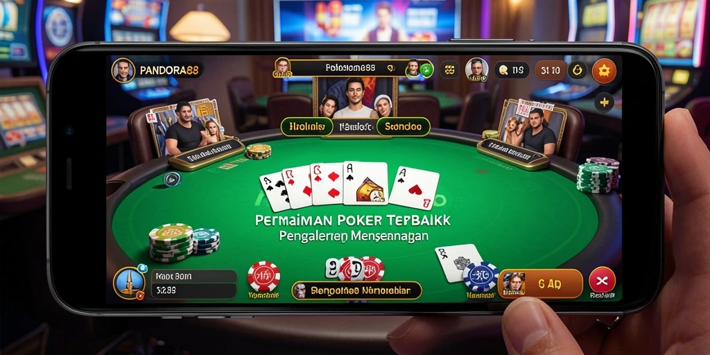 Tampilan gameplay seru di PANDORA88 saat bermain poker.