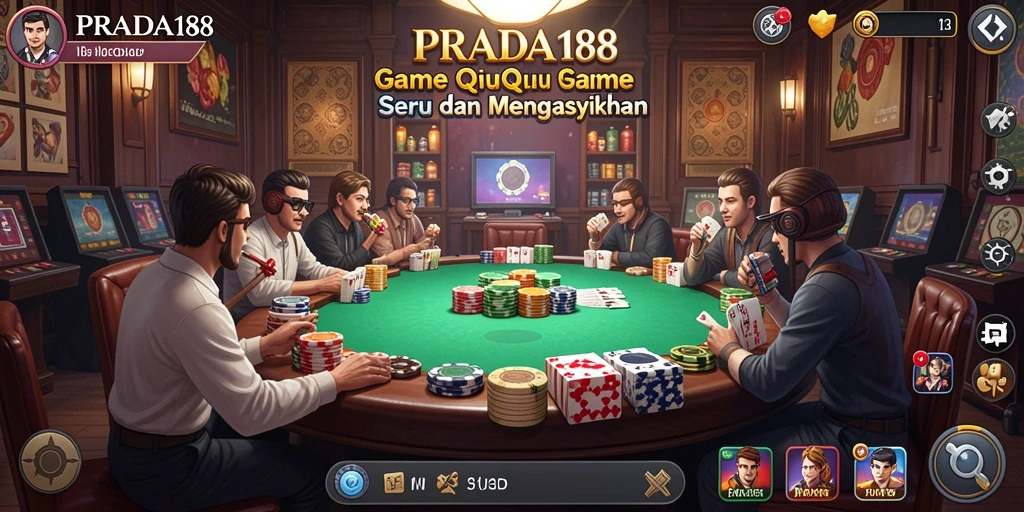 Tampilan gameplay QiuQiu yang mendebarkan di PRADA188.