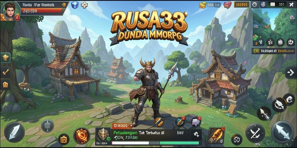 Screenshot utama RUSA33 menampilkan aksi seru di dunia MMORPG.